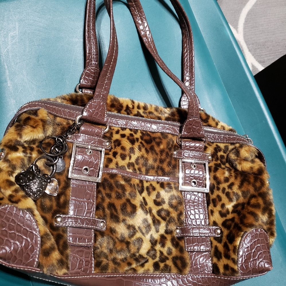Kathy Van Zealand faux Fur bag